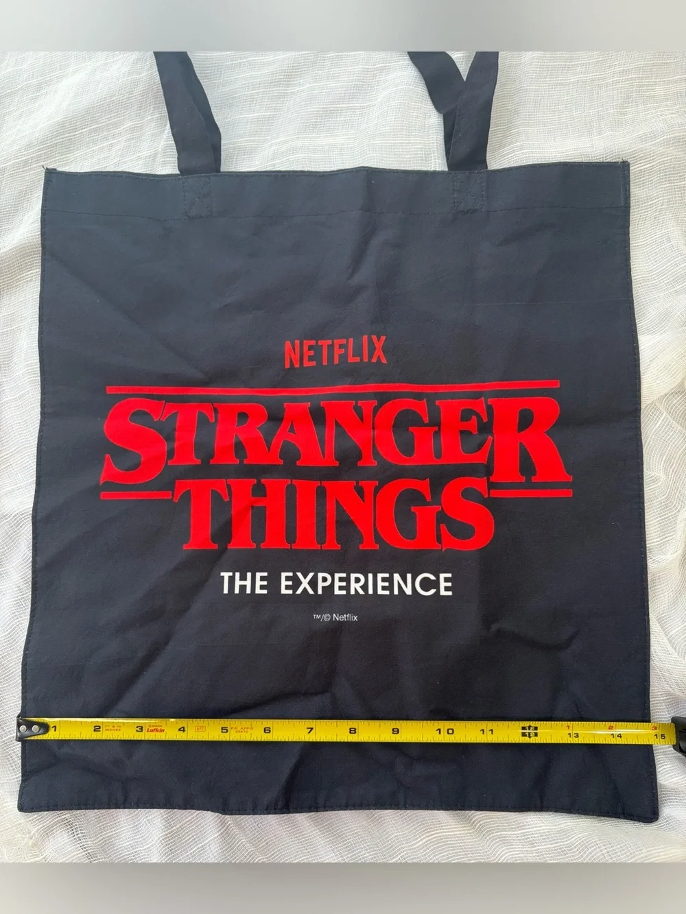 Netflix Stranger Things The Experience Official Black Reusable Tote Bag Shopper